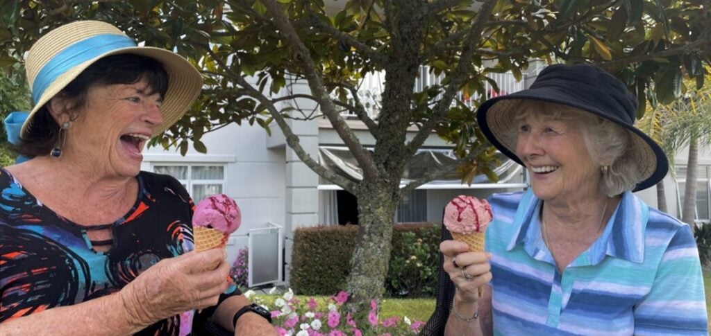 lifestyle village residents enjoying ice cream