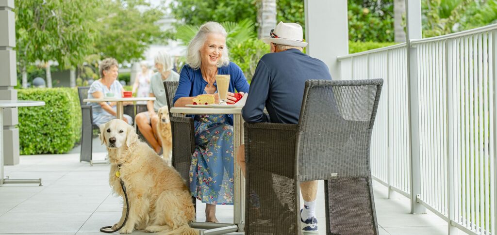 Senior Citizens dining at the cafe